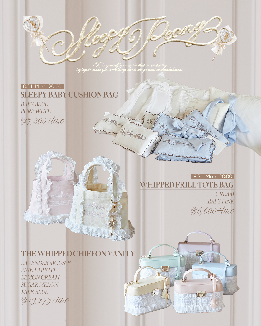 SLEEPY BABY CUSHION BAG